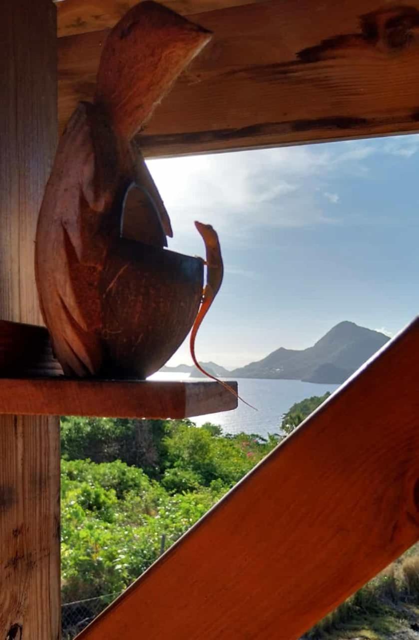 Ti Kaz Anoli Cottage En Bois Avec Vue Sur La Baie Terre-de-Bas Экстерьер фото